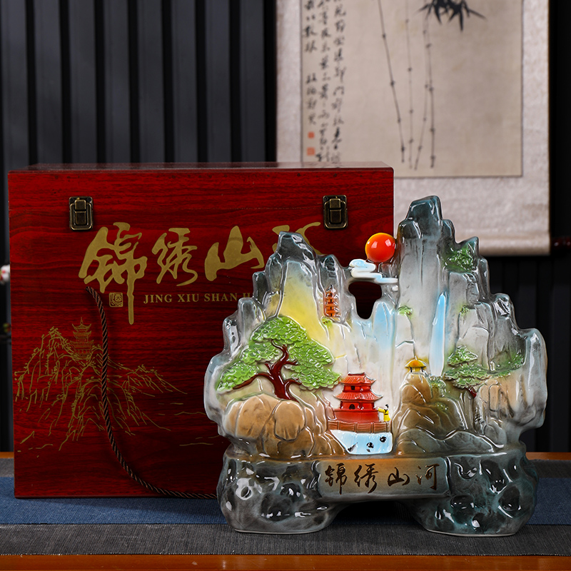 珐琅瓷陶瓷酒瓶景德镇手工做仿古