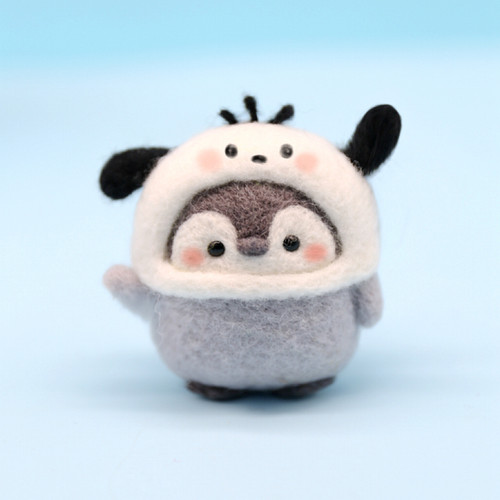 泡芙小姐蓝鱼儿羊毛手工DIY