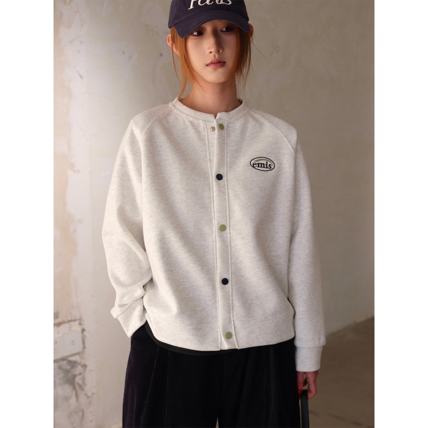 小阿秋春季新款休闲风宽松圆领短款棒球外套女纽扣开衫洋气夹克,女装/女士精品,卫衣/绒衫,淘宝优惠券,粉丝福利购,淘宝优惠卷