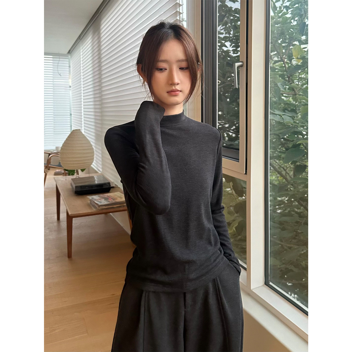 小阿秋慕斯绒半高领打底衫女高弹基础百搭保暖长袖磨毛内搭秋冬,女装/女士精品,T恤,淘宝优惠券,粉丝福利购,淘宝优惠卷