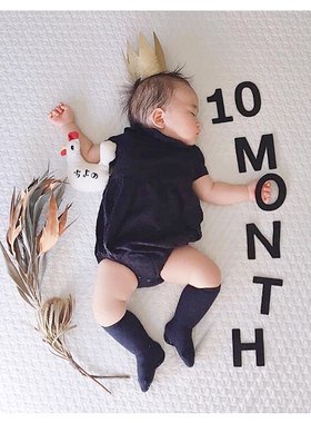Month宝宝月龄成长记录卡片月份拍照写真道具数字周岁满月装饰