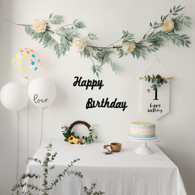 ins柳叶森系拍照道具布置装饰