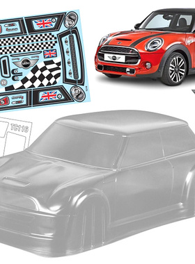 1/10油电房RC 漂移模型 PC透明车壳 TeamC 宝马迷你 Mini CooperS