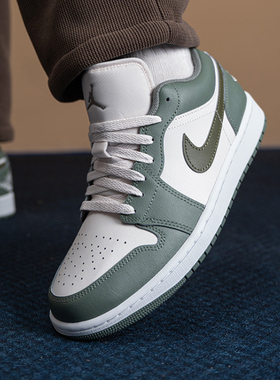 NIKE Air Jordan 1 复古舒适耐磨低帮运动鞋篮球鞋 现553558-300