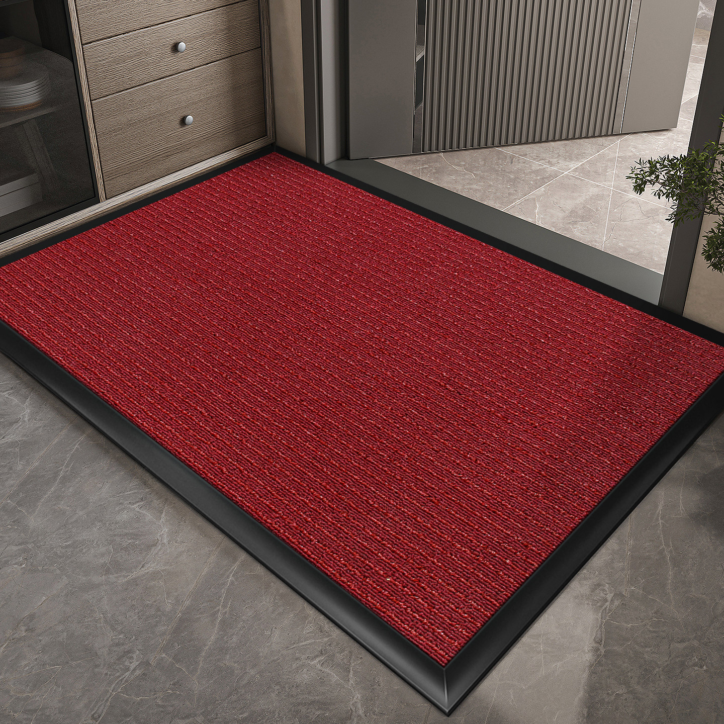 红色大门口地垫家用入户门垫户外防滑垫室外耐磨进门地毯免洗脚垫,居家布艺,入户地垫,淘宝优惠券,粉丝福利购,淘宝优惠卷