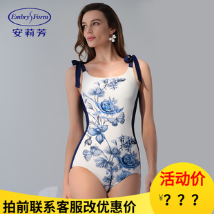 女士古典印花连体泳衣 优雅限定 ES00268 艺术家联名 安莉芳