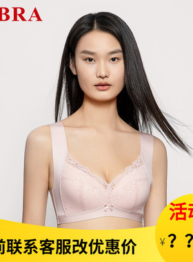 安莉芳E-BRA蕾丝薄款大胸显小内衣女美背无钢圈收副乳文胸KB00262