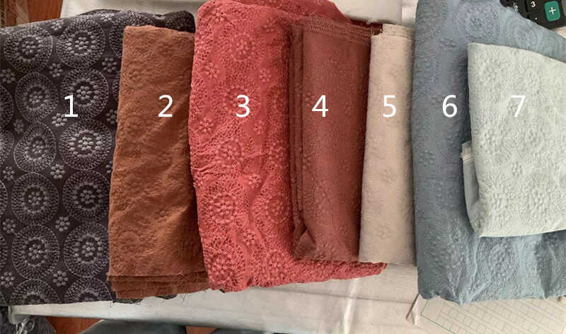 满18元包邮 高档刺绣花纯棉布料麻棉面料手工diy服装抱枕靠垫