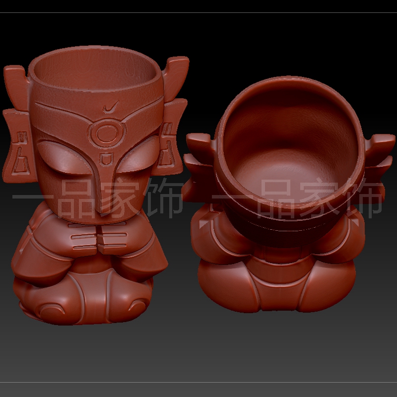 66三星堆设计设计stl格式圆雕图雕刻图模型文件三维立体图3d