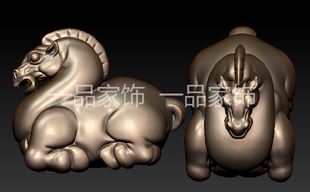 唐马卧槽马】【圆雕图stl模型三维图立体图精雕图3d打印非实物