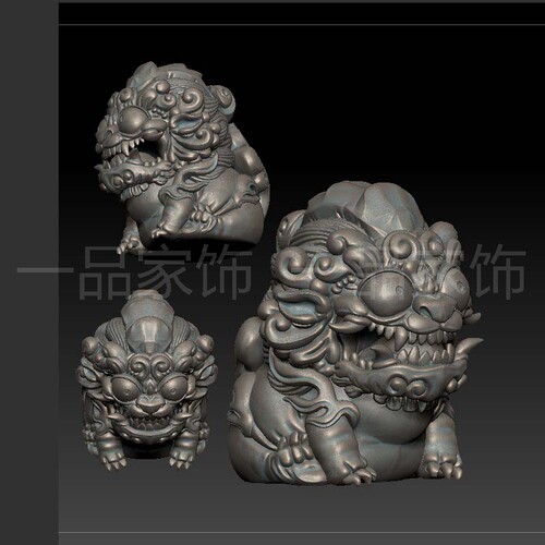588大嘴的好貔貅就stl格式圆雕图雕刻图模型文件三维立体图3d