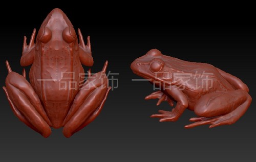 654青蛙3圆雕图stl模型三维图立体图精雕图3d打印非实物