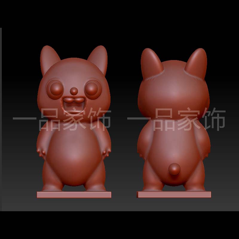 萌萌小的怪stl雕刻图圆雕图模型文件三维立体精雕图3d打印图