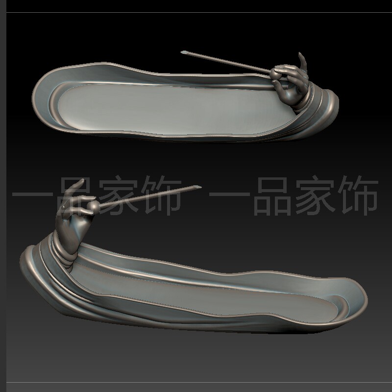 138佛手香插stl格式圆雕图雕刻图模型文件三维立体精雕图3d