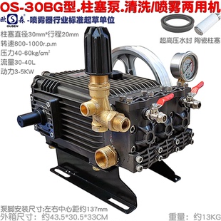 欧森30BG三缸柱塞泵洗车水泵喷雾器22 60型农用打药机两用新品