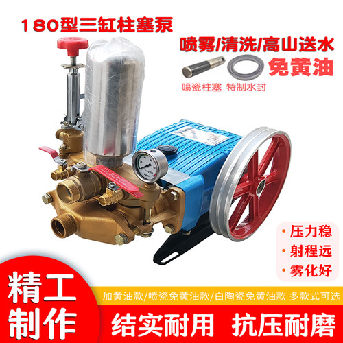 120 150型5200柱塞泵高压远程抽水打药机180喷雾器免黄油1.2寸2寸 - 封面