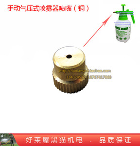 2升手动气压式喷雾器喷嘴 手持式花壶铜喷头园林浇水农用打药配件