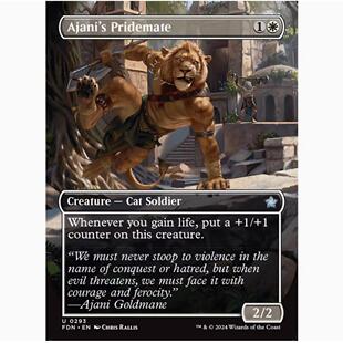 【铃铛卡牌】万智牌 英文 基石 FDN 异画闪 银 阿耶尼的群伴 293