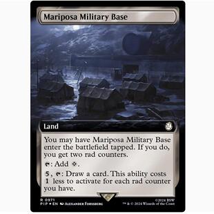 【铃铛卡牌】 万智牌 英文 辐射 PIP 扩画闪 金 玛丽博萨军事基地