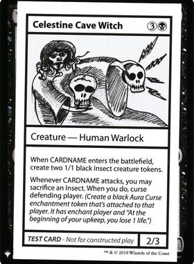 【铃铛卡牌】 万智牌 英文 测试牌 Celestine Cave Witch 赛场版