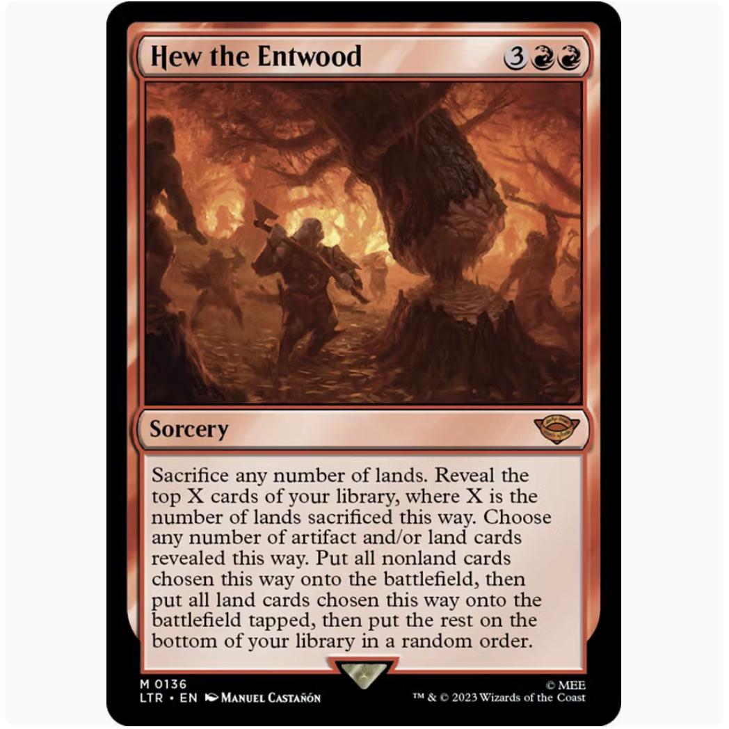 【铃铛卡牌】万智牌 英文 魔戒中洲 LTR 秘稀 滥伐恩特森林 136