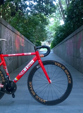 Cinelli Shark 鲨鱼 死飞车架2019款 场地红色架子竞速铝合金整车