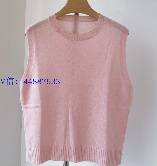 【新粉特价体验款】100%纯山羊绒背心女圆领贴身打底淑女针织毛衣