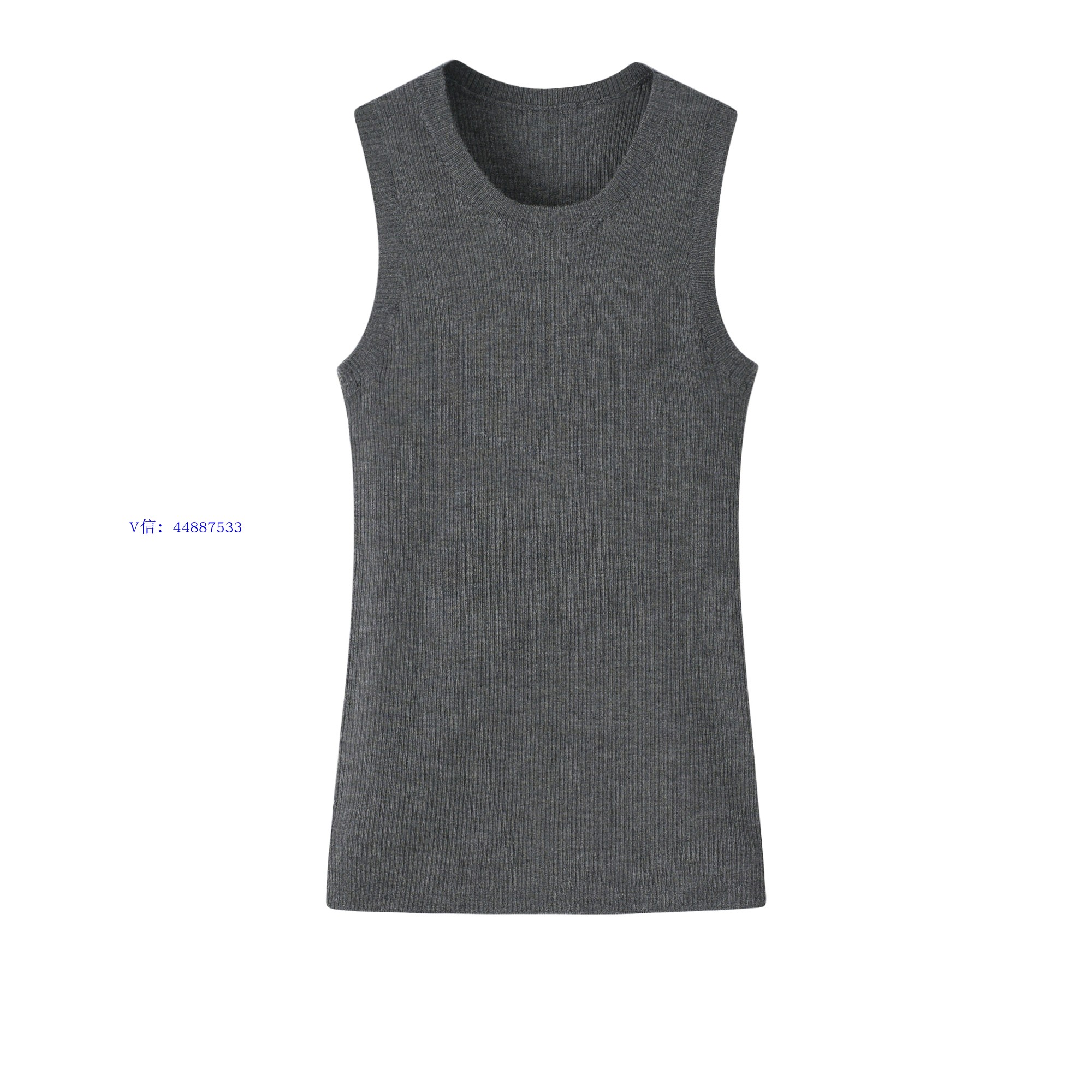 鄂尔多斯市精纺纯山羊绒半高领薄款马甲简约打底背心可外穿显气质