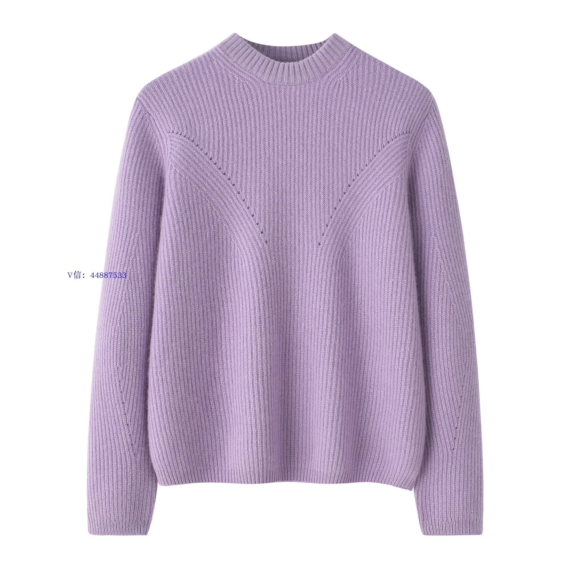 鄂尔多斯市纯羊绒衫女圆领套头加厚宽松时尚甜美外穿打底针织毛衣
