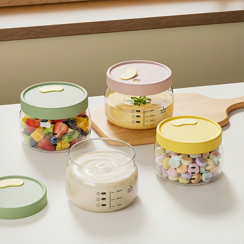 宝宝外出辅食盒婴儿辅食碗玻璃耐高温蒸煮蛋羹带盖保鲜碗可微波炉,餐饮具,保鲜盒,淘宝优惠券,粉丝福利购,淘宝优惠卷