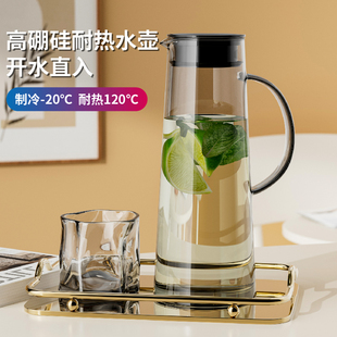大容量泡茶壶耐高温家用玻璃水壶 高颜值耐热凉水壶冷水壶水具套装
