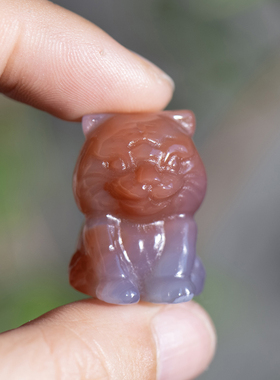 天然玛瑙12生肖虎本命年吊坠