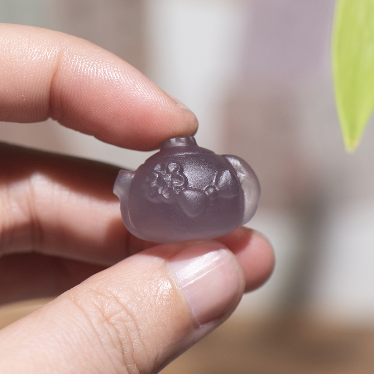 天然玛瑙帝王紫小号把把壶吊坠
