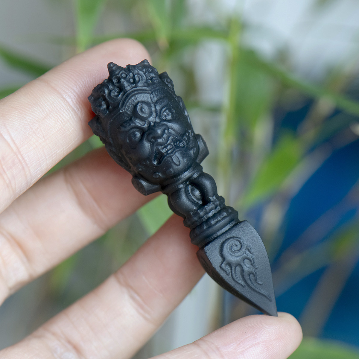 金刚降魔杵天然黑玛瑙佛堂