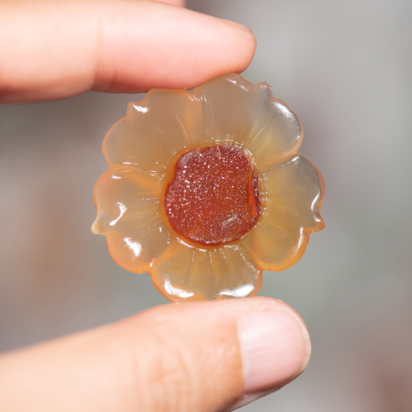 天然玛瑙水晶新中式太阳花吊坠