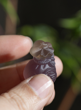 天然紫罗兰玛瑙帝王紫福袋吊坠