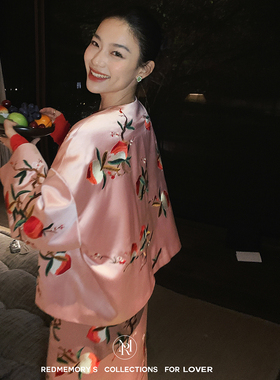 洋气新店REDMEMORY新年良辰 心生欢喜/春和景明中式福桃刺绣套装