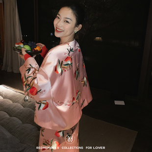 洋气新店REDMEMORY新年良辰 心生欢喜/春和景明中式福桃刺绣套装