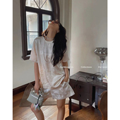 洋气新店REDMEMORY 喜鹊竹影东方浮雕提花丝棉t恤