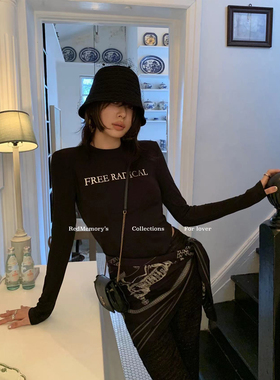 洋气新店REDMEMORY洋妞bi收 显瘦有型 chao弹包裹性秋季打底衫