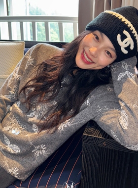 洋气新店REDMEMORY浪漫云朵 银花玉雪！纯手工珠片刺绣针织衫