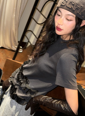 洋气新店REDMEMORY精致藏不住～挚爱打底！微甜千金木耳边T