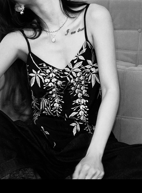 洋气新店REDMEMORY 精致细节DU家/浮光跃金刺绣中古吊带