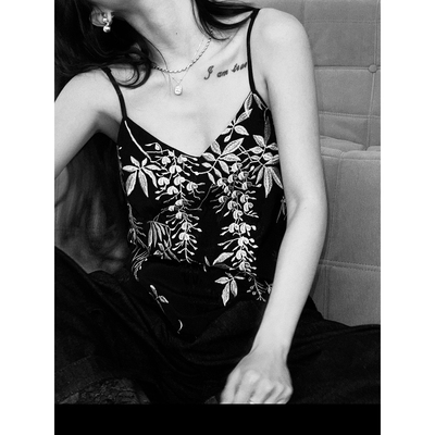 洋气新店REDMEMORY 精致细节DU家/浮光跃金刺绣中古吊带