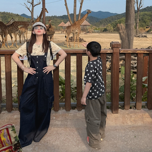 复古学院风背带裤 洋气新店REDMEMORY元 美式 百搭藏肉 气少女