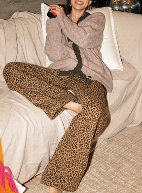 洋气新店REDMEMORY心心念念小豹子 有型有颜  防风拉绒潮裤