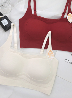 古妃3739猫猫绒磨毛保暖亲肤舒适内衣女细肩带提拉聚拢无钢圈文胸
