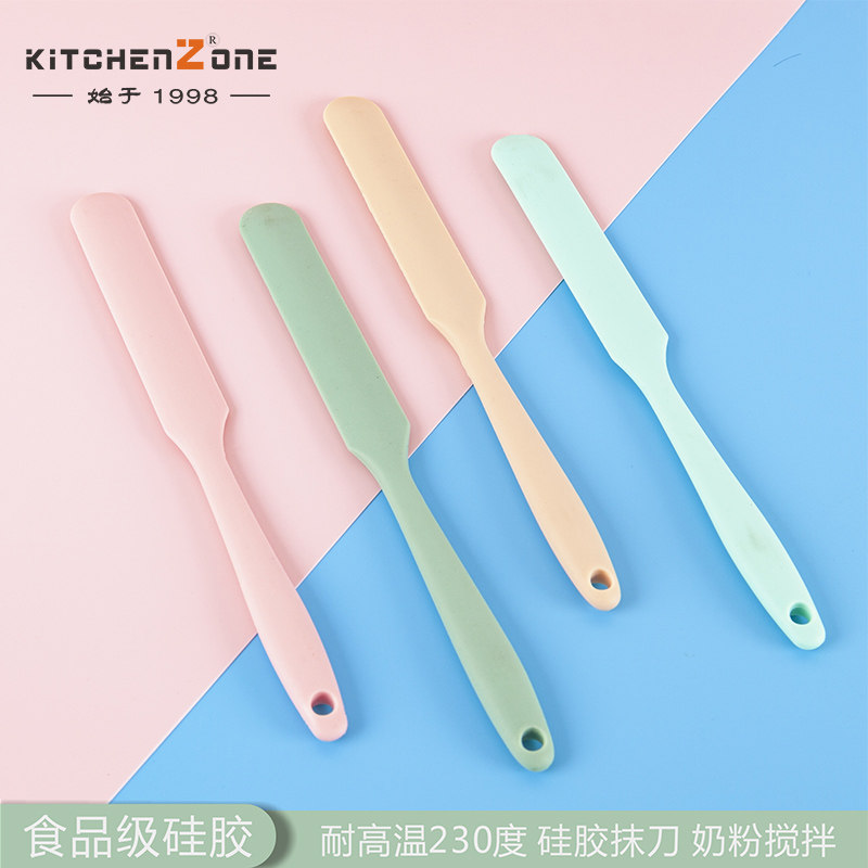 硅胶抹刀KITCHENZONE食品级耐高温长条烘焙奶油抹平奶粉搅拌刮刀