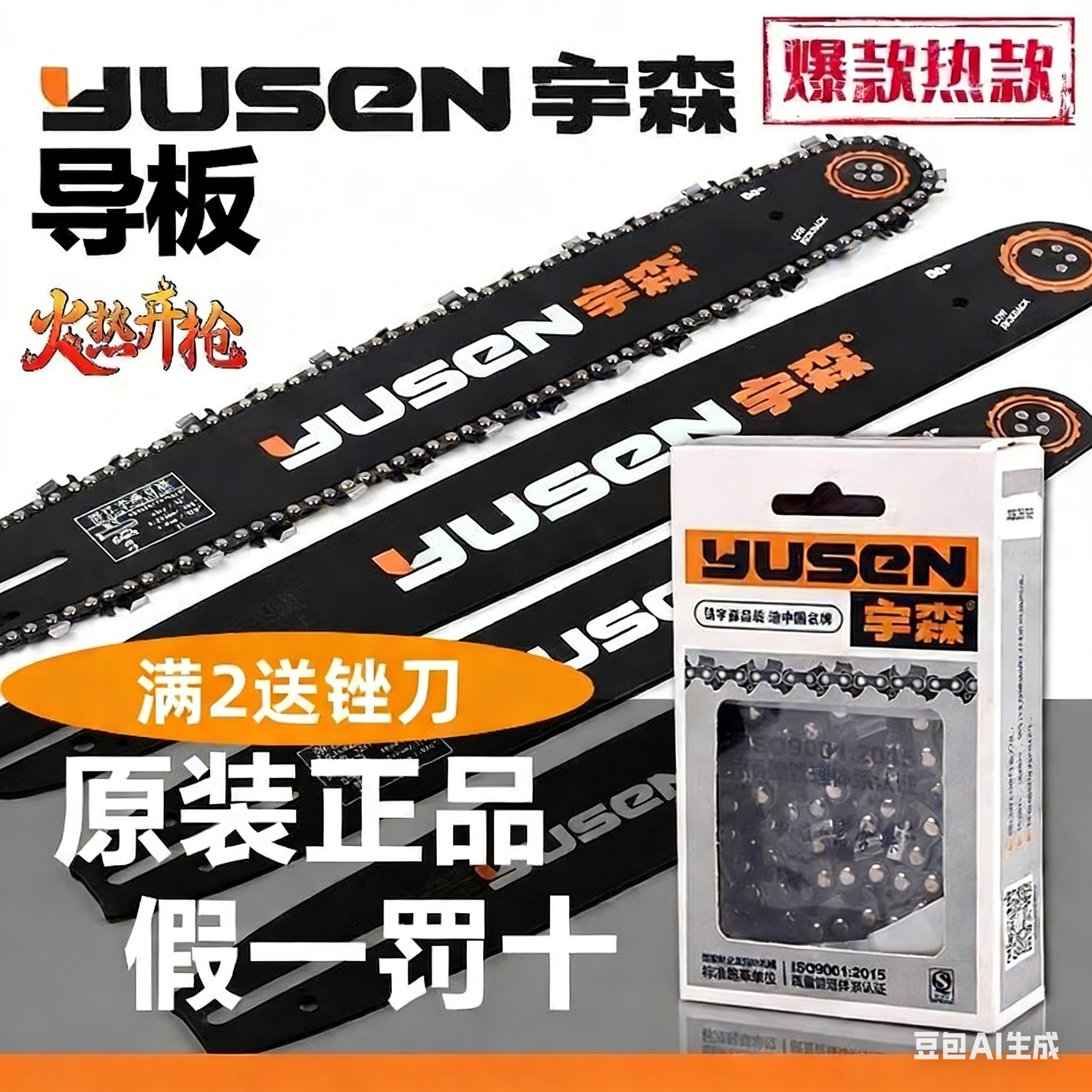 宇森油锯导板原装18寸20寸4518S/5900/5520S/6500链板链条包邮