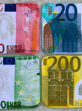 20x20cm欧元印花全棉纯棉柔软成人小方巾吸水擦汗巾儿童小毛巾